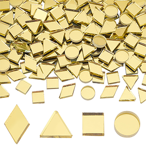 85490 GLASS MOSAIC  FOR DECORATION 12X14mm/50Pcs/   MIRROR, FLAT  ,Material ,, (8 0) ()