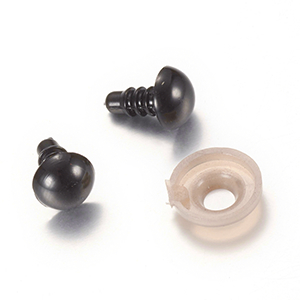 85512  Safety Eyes For Baby Dolls  For Baby Dolls 14mm//20Pcs/   Black Color, Safety Eyes  ,Material Plastic,Kneeting Accessories, (24 0) ()