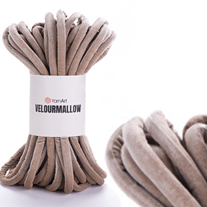 85544 YarnArt Velourmallow Velvet  For Handbags 750gr/30Meters/  (Yarn Art) 7101-Dark Beige,   ,Material ,, (1 0) ()