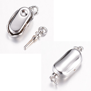 85577 ΑΤΣΑΛΙΝΑ Κουμπώματα συρταρωτά ‘, Box Clasps’ ΓΙΑ ΚΟΣΜΗΜΑ 20X8mm/1Τεμ. Ατσάλινο Χρώμα, Με γλώσσα ,ΣΥΝΘΕΣΗ ΑΝΟΞΕΙΔΩΤΟ ΑΤΣΑΛΙ 304, (14 6) (0gr) ()