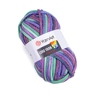 85582 Yarn Art Cord Yarn 40% cotton 60% Crochet needle #15  For Pillow,Carpet,Bags 250gr/73Meters//6mm  (Yarn Art) 926-Multicolor,   ,Material Polyester,,Tunisian Crochet Hook no 7-8 (4 0) ()