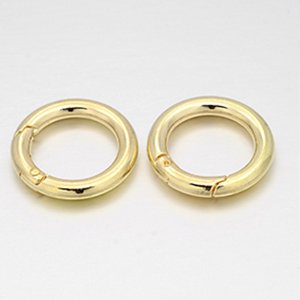 85591 Alloy Spring Gate Rings  For Handbags 32X4mm/2Pcs/   Golden Color,   ,Material Iron,Kneeting Accessories, (10 0) ()