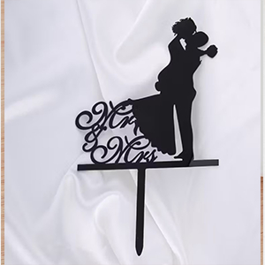 85598 Acrylic Cake Toppers  For Decoration 18cm//1Pcs/   Black Color,   ,Material Acrylic, (1 0) ()