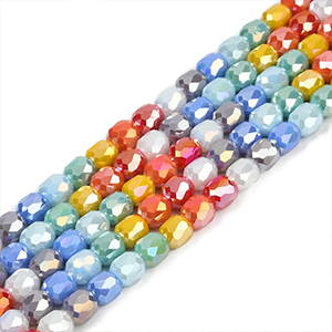 85624 GLASS BEADS  FOR JEWELLERY 8X8MM/47PCS/   MULTICOLOR,   ,MATERIAL GLASS,,BEADS (7 0) ()