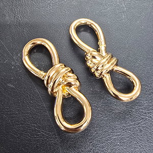 85630 Alloy Spring Gate Rings  For Handbags 75X25mm/2Pcs/   Gold Plated color,   ,Material Iron,Kneeting Accessories, (1 0) ()