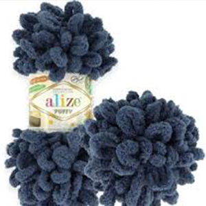 85631  Alize Puffy Yarn  For Blankets,Scarves,Cardigans 100gr//10Meters/  (Alize) 900-Blue, 100% Polyester  ,Material 100% Polyester,Winter,Hand Knit (40 0) ()