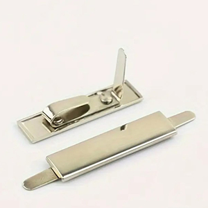 85674 METAL BLANK STAMPS  FOR HANDBAGS 22X8mm/1Pcs/   PLATINUM COLOR, WITH PRONGS  ,Material ,, (12 8) ()