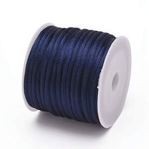 85676 RATTAIL SHINY CORD  FOR JEWELLERY 2mm//10Meters/   NAVY BLUE COLOR, Nylon Thread  ,Material ,, (36 0) ()