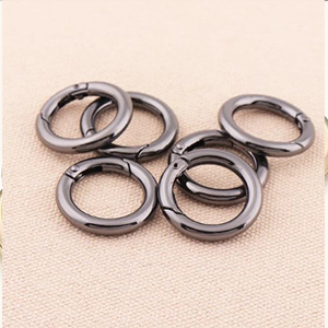 85688 METAL SPRING GATE RINGS  FOR HANDBAGS 40X5mm/1Pcs//Ø31mm   BLACK NICKEL,   ,Material IRON,Kneeting Accessories, (8 0) ()