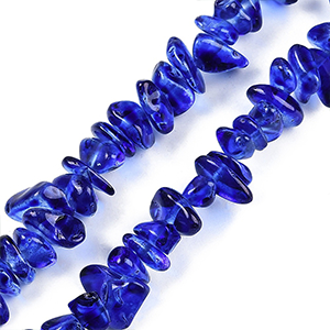 85708 ΓΥΑΛΙΝΕΣ ΧΑΝΤΡΕΣ CHIPS  ΓΙΑ ΚΟΣΜΗΜΑ 8~9mm/~80cm   ΜΠΛΕ ΧΡΩΜΑ,   ,ΣΥΝΘΕΣΗ Γυαλί,Χάντρα (7 3) (0gr) ()