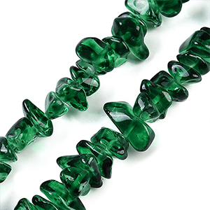 85709 CHIPS GLASS BEADS  FOR JEWELLERY 8~9mm/80cm/   GREEN COLOR,   ,Material ,, (5 3) ()