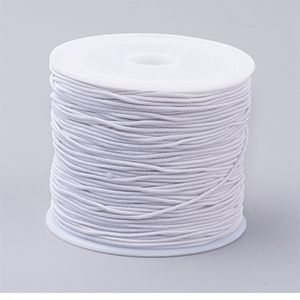 85714 ELASTIC/STRETCH TEXTILE CORD  FOR SEWING 0.6mm/35Pcs/   WHITE COLOR,   ,Material ,, (50 0) ()