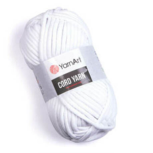 85744 YARNART CORD YARN 40% COTTON 60% POLYESTER ΠΛΕΚΕΤΕ ΜΕ ΒΟΛΟΝΑΚΙ 15mm Για Μαξιλάρια, χαλιά Καλάθια 250gr/~73Μέτρ. (Madame Tricote Paris) 751-ΛΕΥΚΟ, ΠΟΛΥΕΣΤΕΡΙΚΑ ,ΣΥΝΘΕΣΗ Πολυεστέρας, (8 4) (0gr) ()