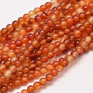 85752 NATURAL CARNELIA ROUND BEADS  FOR JEWELLERY/PATERIMI/MPEGLERIA 4mm/95Pcs//Ø3mm   RED COLOR,   ,Material SEMI PRECIOUS STONES,,BEADS (10 0) ()