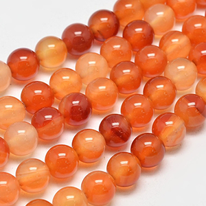 85754 NATURAL CARNELIA ROUND BEADS  FOR JEWELLERY/PATERIMI/MPEGLERIA 8mm/95Pcs//Ø3mm   RED COLOR, KOMPOLOGIA  ,Material SEMI PRECIOUS STONES,,BEADS (10 0) ()