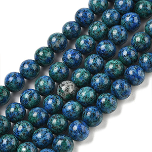 85768 NATURAL JASPER ROUND BEADS  FOR JEWELLERY 8mm/48Pcs/   BLUE COLOR,   ,Material SEMI PRECIOUS STONES,,BEADS (10 0) ()