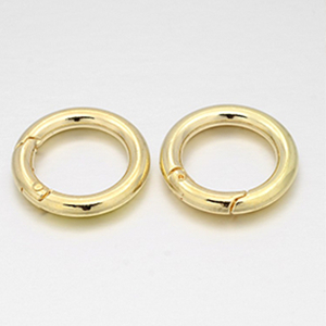 85771 ALLOY SPRING GATE GATE RINGS  FOR HANDBAGS 35X5mm/1Pcs//Ø25mm   GOLD PLATED,   ,Material IRON, (15 0) ()