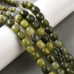 85777 Natural Barrel shape Jade  FOR JEWELLERY 8X8mm/49Pcs/   MULTICOLOR,   ,Material SEMI PRECIOUS STONES,,BEADS (2 0) ()