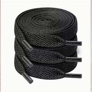 85821 SHOE/TROUSER LACES  FOR SHOES/Trousers 120cm//1Pair/   BLACK COLOR,FLAT Polyester  ,Material , (3 0) ()