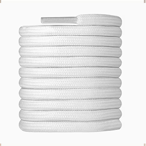 85823 SHOE/TROUSER LACES  FOR SHOES/Trousers 110cm//1Pair/   WHITE COLOR,ROUND Polyester  ,Material , (1 0) ()