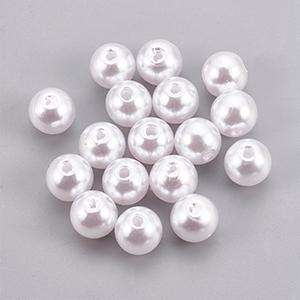 85834 ABS PLASTIC IMITATION PEARLS  FOR JEWELLERY/DECORATION 12mm/50gr//Ø2.3mm   WHITE COLOR, PEARLS  ,Material ,,BEADS (34 15) ()