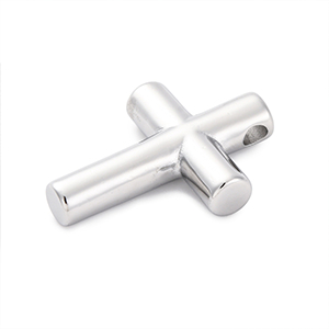 85850 STAINLESS STEEL CROSS CHARMS  FOR JEWELLERY 37X27mm/1Pcs/   Steel COLOR,   ,Material ,BEADS (6 0) ()