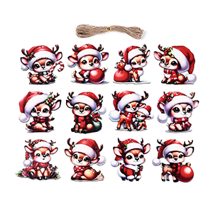 85860 Ξύλινα Χριστουγεννιάτικα Στοιχεία  ΓΙΑ ΔΙΑΚΟΣΜΗΣΗ 80mm//2Τεμ.   ΠΟΛΥΧΡΩΜΑ,   ,ΣΥΝΘΕΣΗ ,ΚΡΕΜΑΣΤΑ (24 0) (0gr) ()