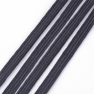 85932 FLAT ELASTIC STRETCH BAND RIBBON  FOR SEWING 5mm/180Meters/   BLACK COLOR,   ,Material ,, (2 1) ()