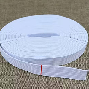 85944 ELASTIC BUCKLE BANDS  FOR SEWING 20mm//1Meters/   WHITE COLOR, FLAT  ,Material , (40 0) ()
