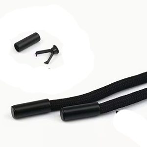 85952 SHOELACE ENDINGS FOR SHOES 18X7mm/2Set//Ø5.5mm BLACK COLOR, ,Material ,, (40 0) ()