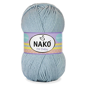 85956 NAKO ELIT BABY YARN  FOR Baby Clothes/Blankets 100gr/250Meters/  (Nako) 12408-GREY, Acrylic  ,Material ,ALL SEASONS, (15 5) ()