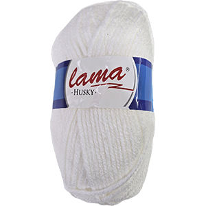 85960 LAMA HUSKY  FOR SHAWLS, CARDIGANS 100gr/130Meters/  (Lama) 191-WHITE, Acrylic  ,Material ,WINTER YARN,TUNISIAN CROCHET HOOK no 6-7 (16 10) ()