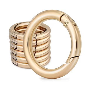 85971 ALLOY SPRING GATE GATE RINGS  FOR HANDBAGS 33X4mm/2Pcs//Ø25mm   GOLDEN COLOR,   ,Material IRON, (470 0) ()