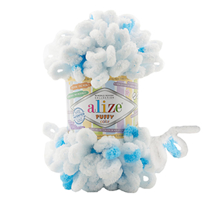85973 Yarns ALIZE PUFFY COLOR FOR BLANKETS SCARVES,CARDIGANS 100gr//9Meters/ (ALIZE) 6472-MULTICOLOR, Polyester ,Material 100% Polyester,WINTER YARN,HAND KNITTING (5 5) ()