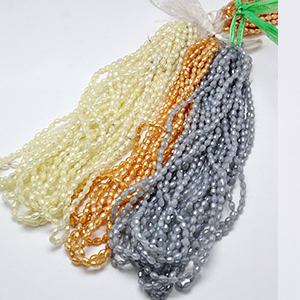 86085 Γυάλινες Χάντρες Ρυζάκι  ΓΙΑ ΚΟΣΜΗΜΑ 6X4mm/~80Τεμ.   ΠΟΛΥΧΡΩΜΑ, ΜΕ ΕΔΡΕΣ  ,ΣΥΝΘΕΣΗ ΓΥΑΛΙ,ΧΑΝΤΡΑ (11 8) (12gr) ()