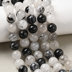 86091 Natural Quartz Crystal Round Beads  FOR JEWELLERY 8mm/23Pcs/   MULTICOLOR,   ,Material ,,BEADS (3 2) ()