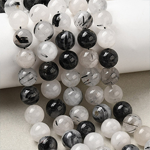 86092 Natural Quartz Crystal Round Beads  FOR JEWELLERY 8mm/23Pcs/   MULTICOLOR,   ,Material ,,BEADS (3 2) ()