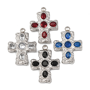 86108 ΑΤΣΑΛΙΝΑ ΣΤΑΥΡΟΥΔΑΚΙΑ  ΓΙΑ ΚΟΣΜΗΜΑ 25X18mm/1Τεμ.   ΑΤΣΑΛΙΝΟ ΧΡΩΜΑ, ΜΕ ΖΙΡΚΟΝΙΑ/MICROPAVE  ,ΣΥΝΘΕΣΗ Ανοξείδωτο Ατσάλι 304,Θρησκετυτικά, (10 0) (0gr) ()