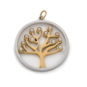 86120 ΑΤΣΑΛΙΝΑ ΔΕΝΤΡΑΚΙΑ ΕΥΤΥΧΙΑΣ ΓΙΑ ΚΟΣΜΗΜΑ 32X25mm/2Τεμ. ΠΟΛΥΧΡΩΜΑ, ΜΕ ΠΕΡΛΕΣ ,ΣΥΝΘΕΣΗ Ανοξείδωτο Ατσάλι 304,ΚΡΕΜΑΣΤΑ (4 2) (0gr) ()