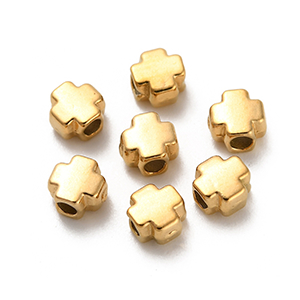 86175 ΑΤΣΑΛΙΝΑ ΣΤΑΥΡΟΥΔΑΚΙΑ  ΓΙΑ ΚΟΣΜΗΜΑ 4X4mm/1.4Ømm/5Τεμ.  (18K) ΕΠΙΧΡΥΣΟ ΧΡΩΜΑ,   ,ΣΥΝΘΕΣΗ ,ΠΕΡΑΣΤΑ (60 0) (0gr) ()