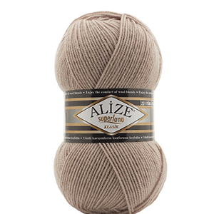 86200 Alize Superlana Klasik  FOR Sweater,Beany,SCURF 100gr/280Meters/  (ALIZE) DARK BEIGE COLOR, Acrylic  ,Material ,WINTER YARN, (20 10) ()