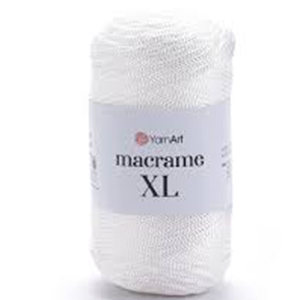 86201 YARNART MACRAME XL  FOR HANDBAGS 250gr/130gr/   154-WHITE, Polyester  ,Material Polyester,, (3 4) ()