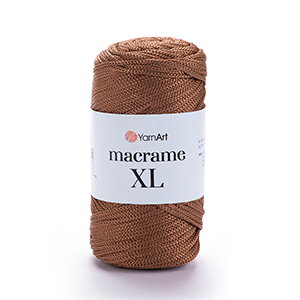 86204 YARNART MACRAME XL  FOR HANDBAGS 250gr/130gr/   151-BROWN, Polyester  ,Material Polyester,, (8 4) ()