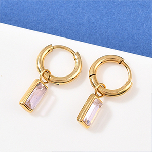 86235 STAINLESS STEEL EARRING HOOKS  FOR JEWELLERY 14mm//1Pair/  (IP) GOLD PLATED,   ,Material Ανοξείδωτο Ατσάλι 304,, (9 0) ()