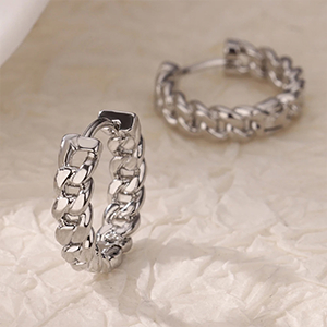 86238 STAINLESS STEEL EARRING HOOKS  FOR JEWELLERY 16mm//1Pair/   Steel COLOR,   ,Material Ανοξείδωτο Ατσάλι 304,, (10 0) ()