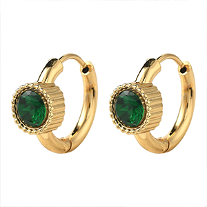 86243 304 STAINLESS STEEL EARRING HOOKS  FOR JEWELLERY 17MM//1PAIR/  (IP) GOLD PLATED, MICROPAVE  ,MATERIAL Ανοξείδωτο Ατσάλι 304,, (1 0) ()