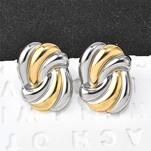 86246 STAINLESS STEEL EARRING STUDS  FOR JEWELLERY 29mm//1Pair/  (IP) GOLD PLATED, MICROPAVE  ,Material Ανοξείδωτο Ατσάλι 304,, (12 0) ()