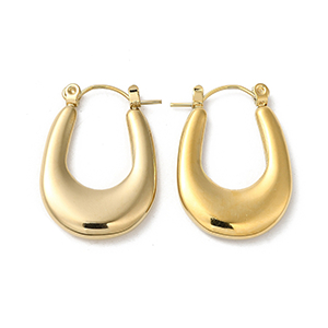 86275 STAINLESS STEEL EARRING HOOKS  FOR JEWELLERY 26X18mm/1Pair/  (18K) GOLD PLATED,   ,Material Ανοξείδωτο Ατσάλι 304,, (10 0) ()