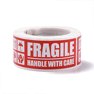 86307 FRAGILE ADHESIVE LABELS  FOR DECORATION 75X2.5cm/150Pcs/   RED COLOR,   ,Material ,Packaging,HOTFIX (20 0) ()