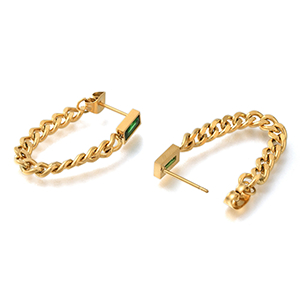 86315 ΑΤΣΑΛΙΝΑ ΣΚΟΥΛΑΡΙΚΙΑ ΒΙΔΑ/ΚΑΡΦΑΚΙΑ ΜΕ ΖΙΡΓΚΟΝ  ΓΙΑ ΚΟΣΜΗΜΑ 65X4.5mm/1Ζευγ.  (18K) ΕΠΙΧΡΥΣΟ ΧΡΩΜΑ,   ,ΣΥΝΘΕΣΗ ΑΝΟΞΕΙΔΩΤΟ ΑΤΣΑΛΙ 304, (10 0) (0gr) ()